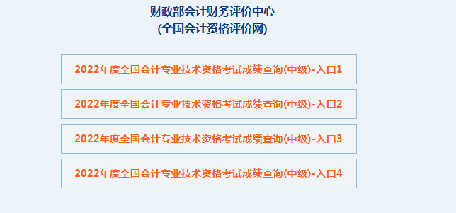 中级会计成绩