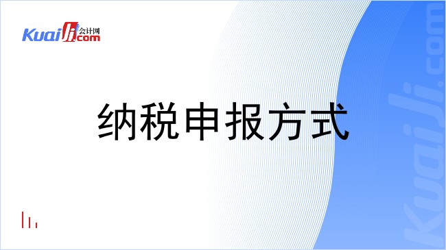 纳税申报方式