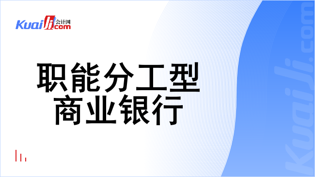 职能分工型商业银行